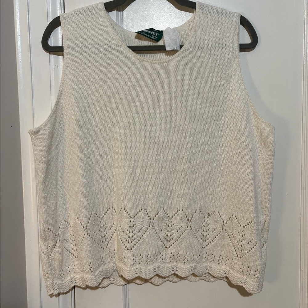 Knit tank top. Size large